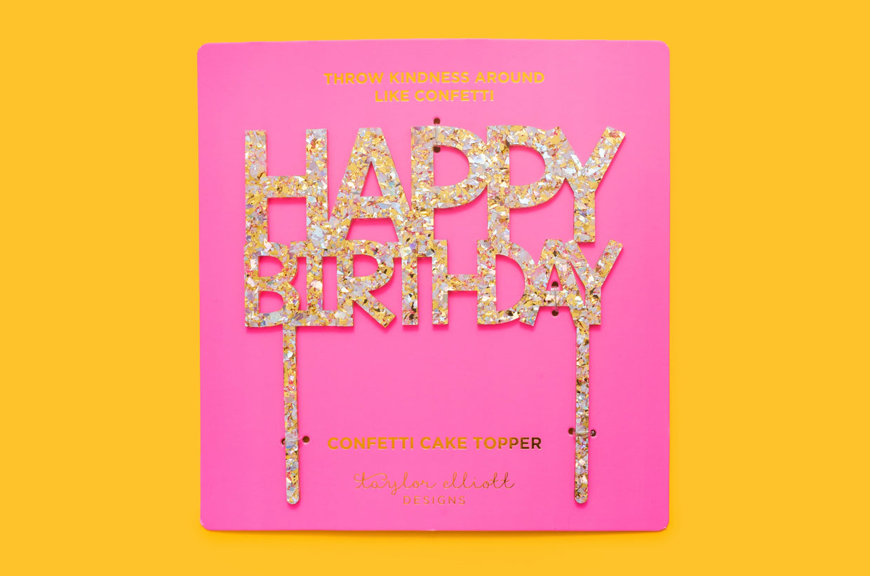 Happy Birthday Pearl Cake Topper (CTOP-13)