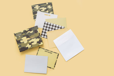 Camo + Gingham Boxed Note Cards (NC-14)