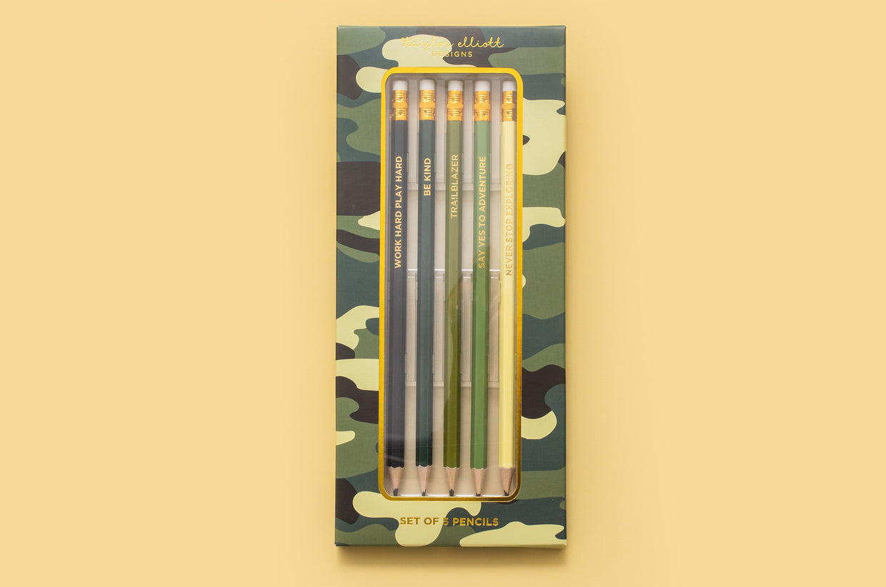 Pencil Set - Camo - 5 Piece Set (PENCIL-03)