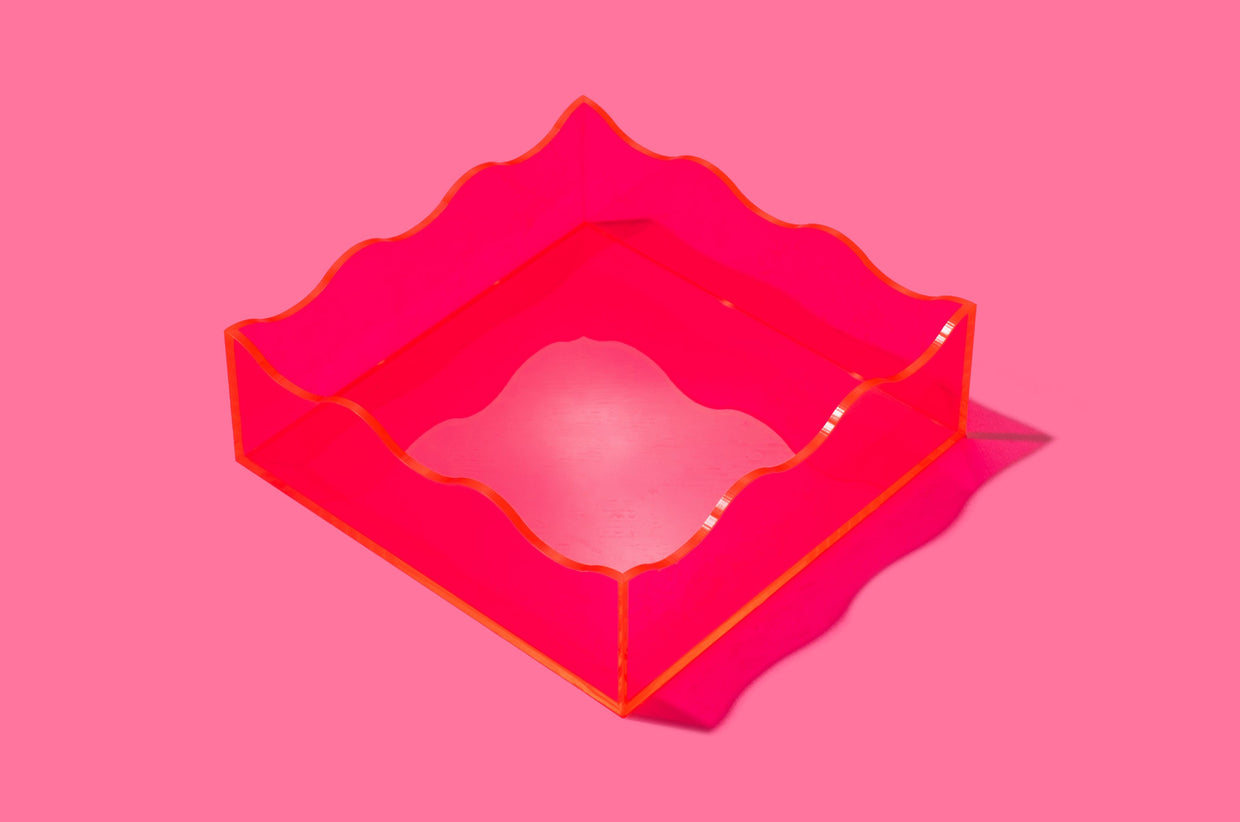 Wavy Tray - Square - Hot Pink (TRAY-08)