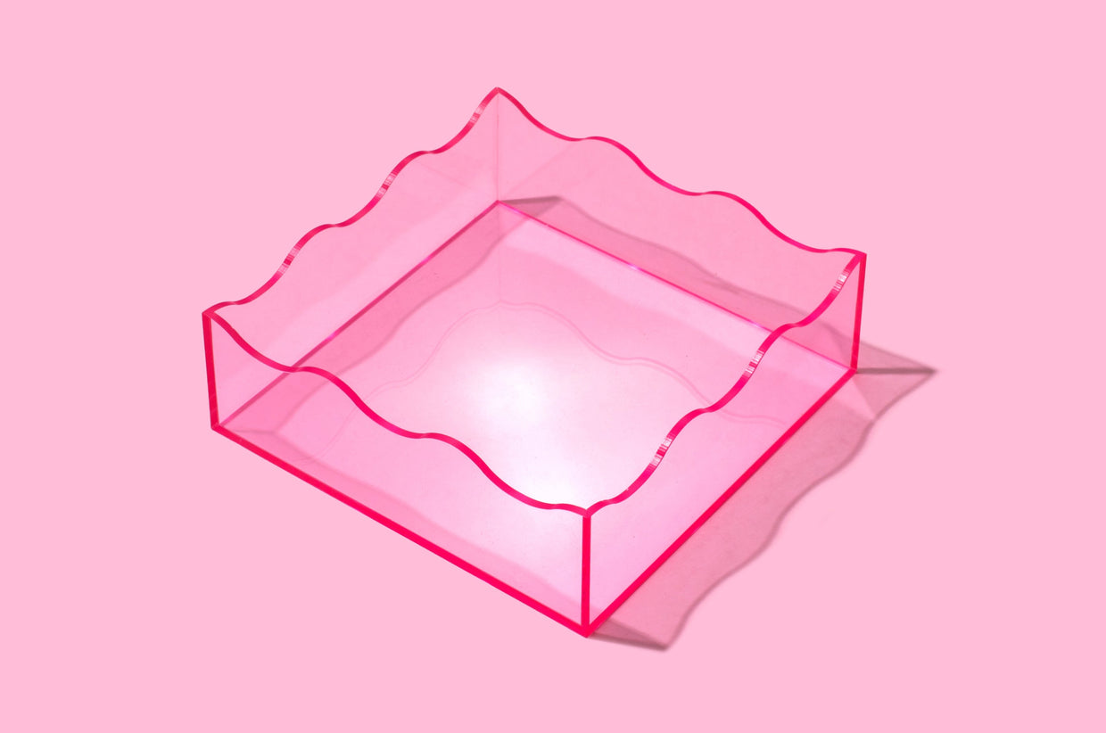 Wavy Tray - Square - Light Pink (TRAY-07)
