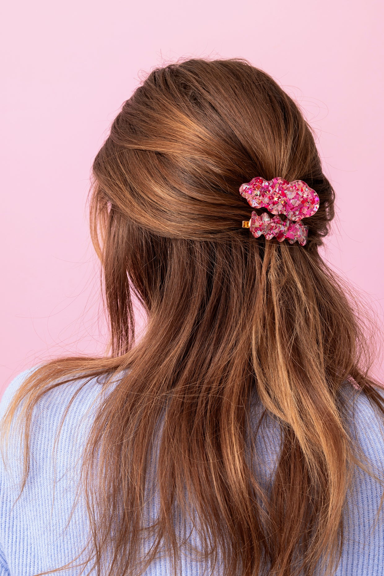 Hair Clip Set - Pink Confetti (CC-23)