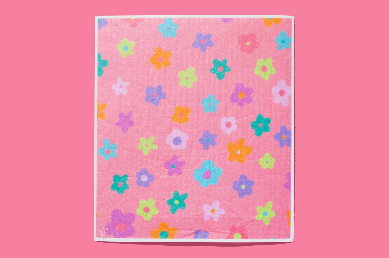 Biodegradable Dish Cloth - Happy Flowers (DC-05)