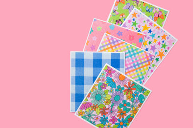 Biodegradable Dish Cloth - Colorful Gingham (DC-02)