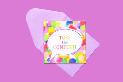 Gift Enclosure Card - "Toss the Confetti" (EC-06)