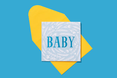Gift Enclosure Card - "Baby" - Blue (EC-08)