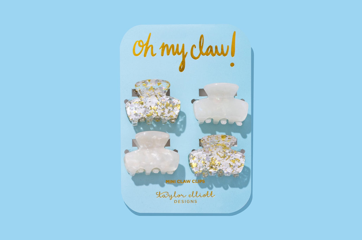 Mini Claw Clips - Pearl Confetti (CC-07)