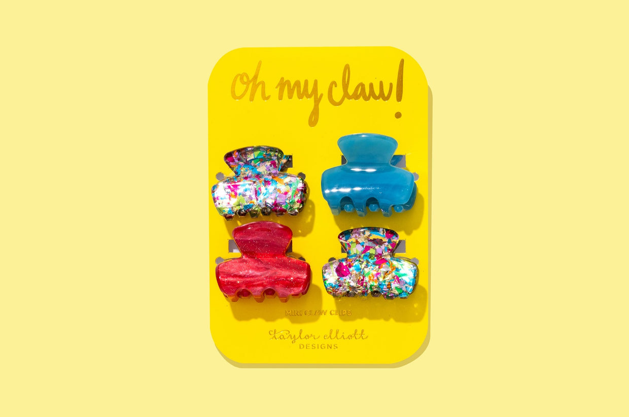 Mini Claw Clips - Colorful Confetti (CC-08)