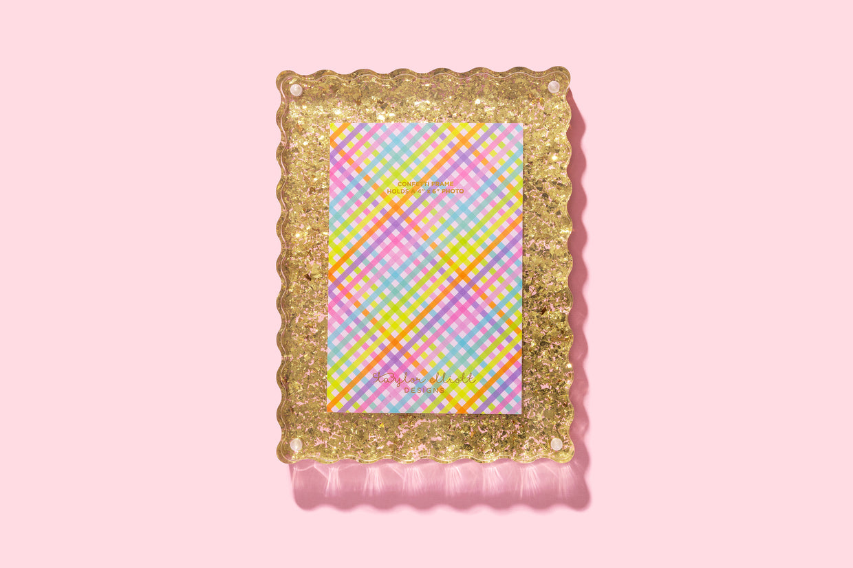 Gold Confetti Frame Medium - Min. 2 (F-11)