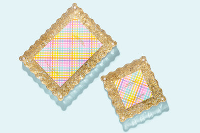Gold Confetti Frame Small - Min. 2 (F-10)