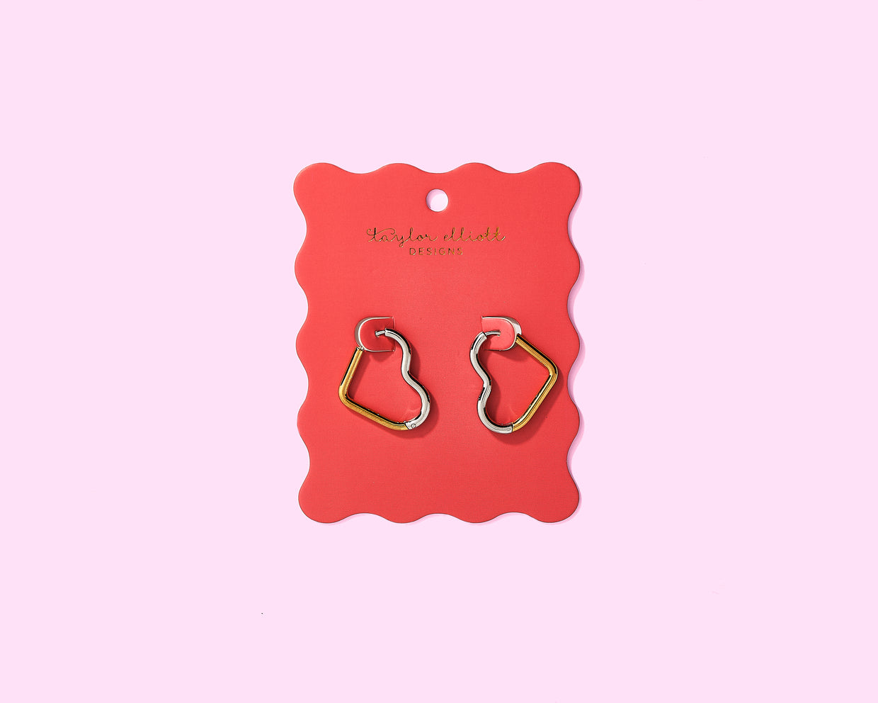 Florence Heart Huggie Earrings - Min. 2 (E-116)