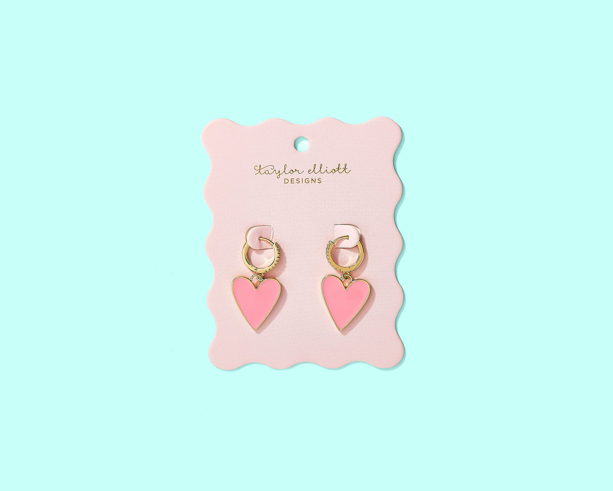 Jane Heart Huggie Earrings - Min. 2 (E-112)