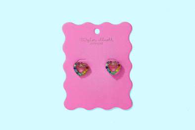 Mae Heart Earrings (E-117) - Min. 2