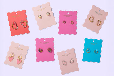 Jane Heart Huggie Earrings - Min. 2 (E-112)