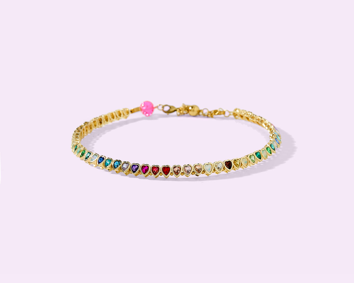 Amore Rainbow Hearts Choker Necklace - Min. 2 (N-51)