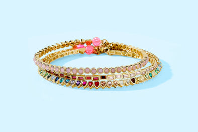 Amore Rainbow Hearts Choker Necklace - Min. 2 (N-51)