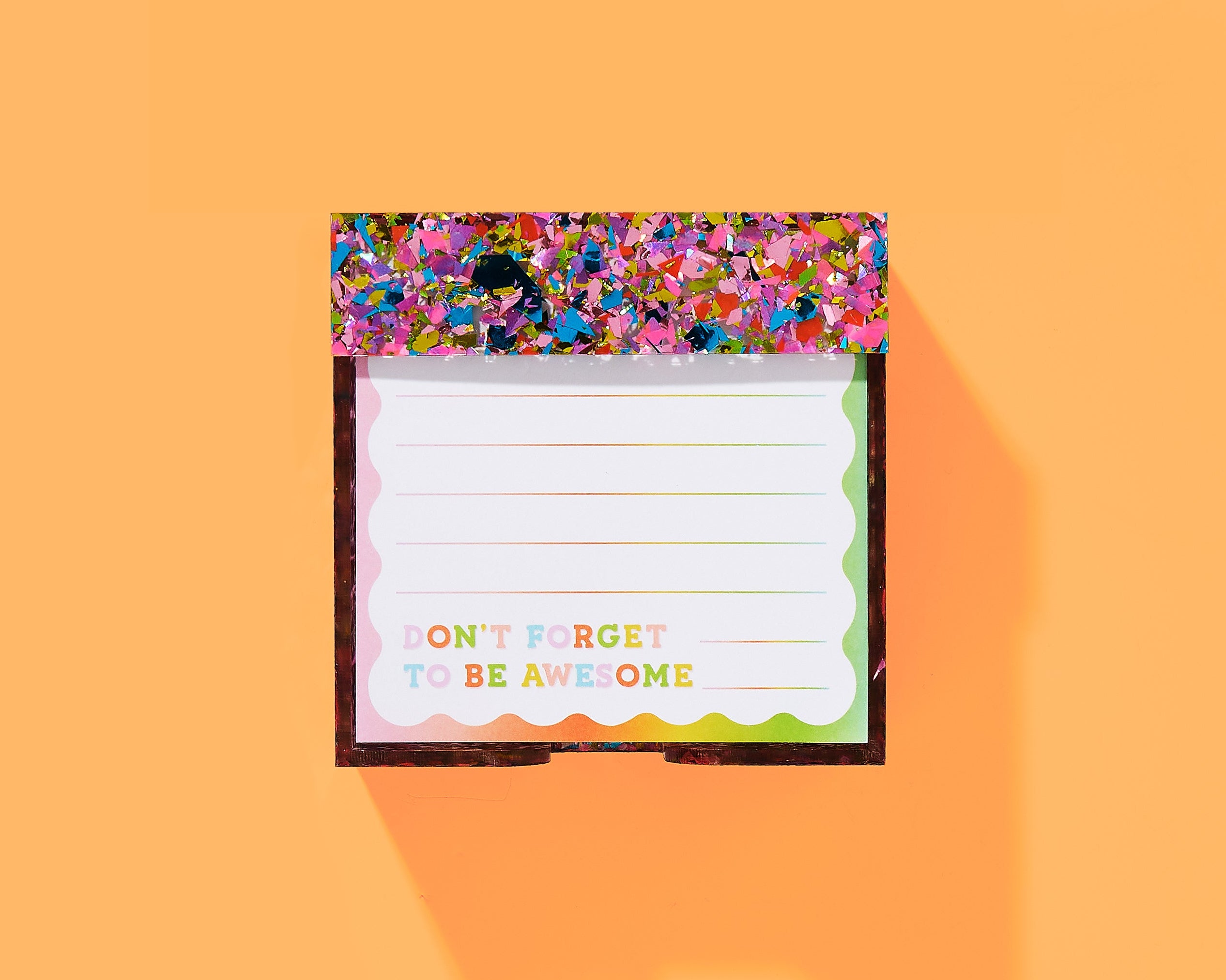 For Fun - Happy Confetti Note + Holder | Tween Gift | Desk Accessories