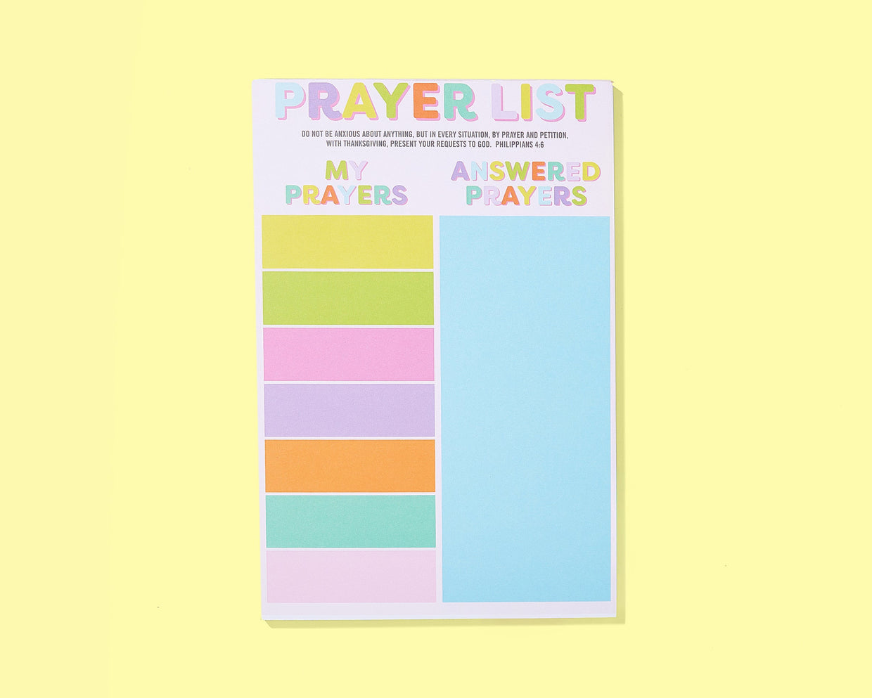 Colorful Prayer List Notepad - Min. 4 (NP-19)