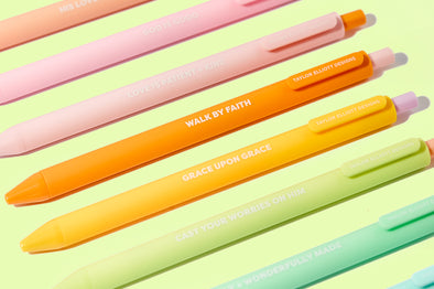 Faith Set of 10 Colored Gel Pens - Min. 4 (PEN-28)