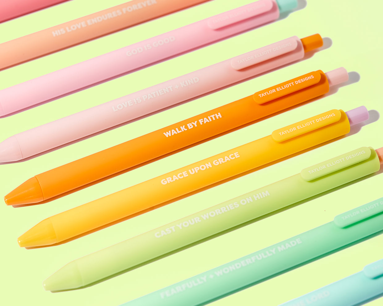 Faith Set of 10 Colored Gel Pens - Min. 4 (PEN-28)