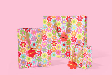 Flower Power Gift Bags (3 Sizes) - Min. 4