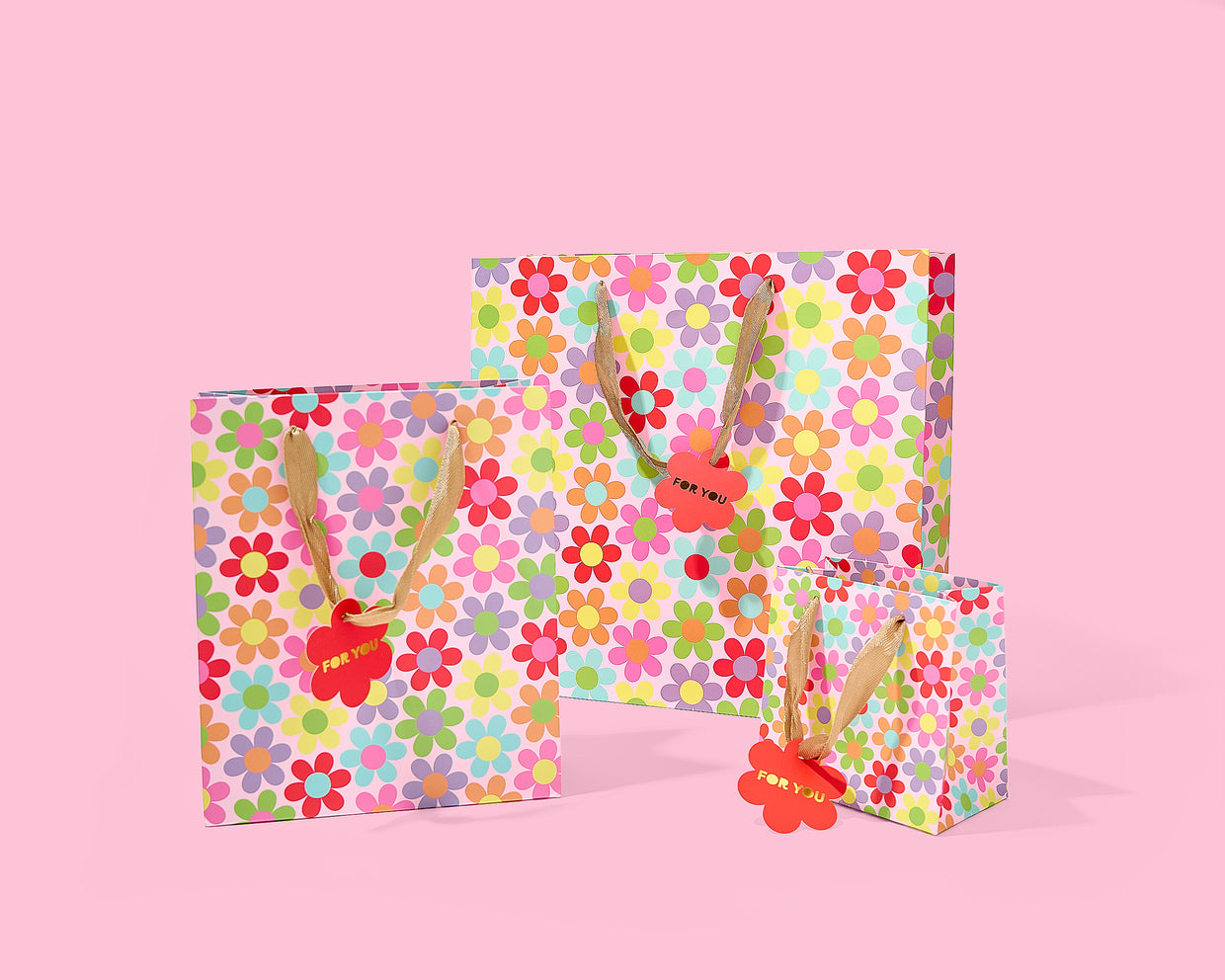 Flower Power Gift Bags (3 Sizes) - Min. 4