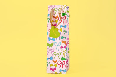 Colorful Bows Gift Bags (4 Sizes) - Min. 4