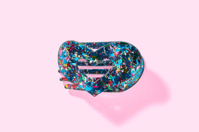 For Fun - Blue Confetti Flat Clip - Min. 4 (FF-CC16)