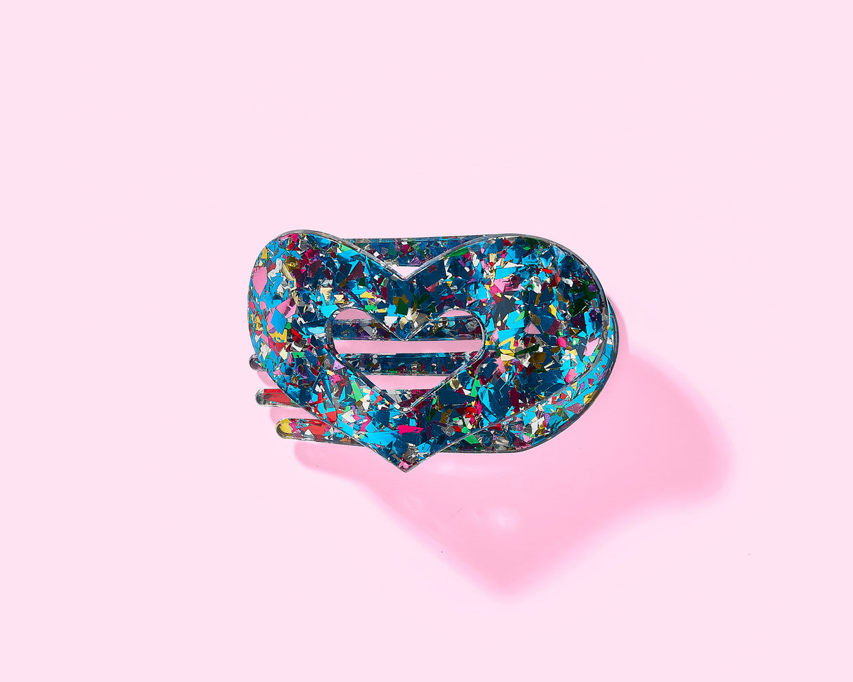 For Fun - Blue Confetti Flat Clip - Min. 4 (FF-CC16)