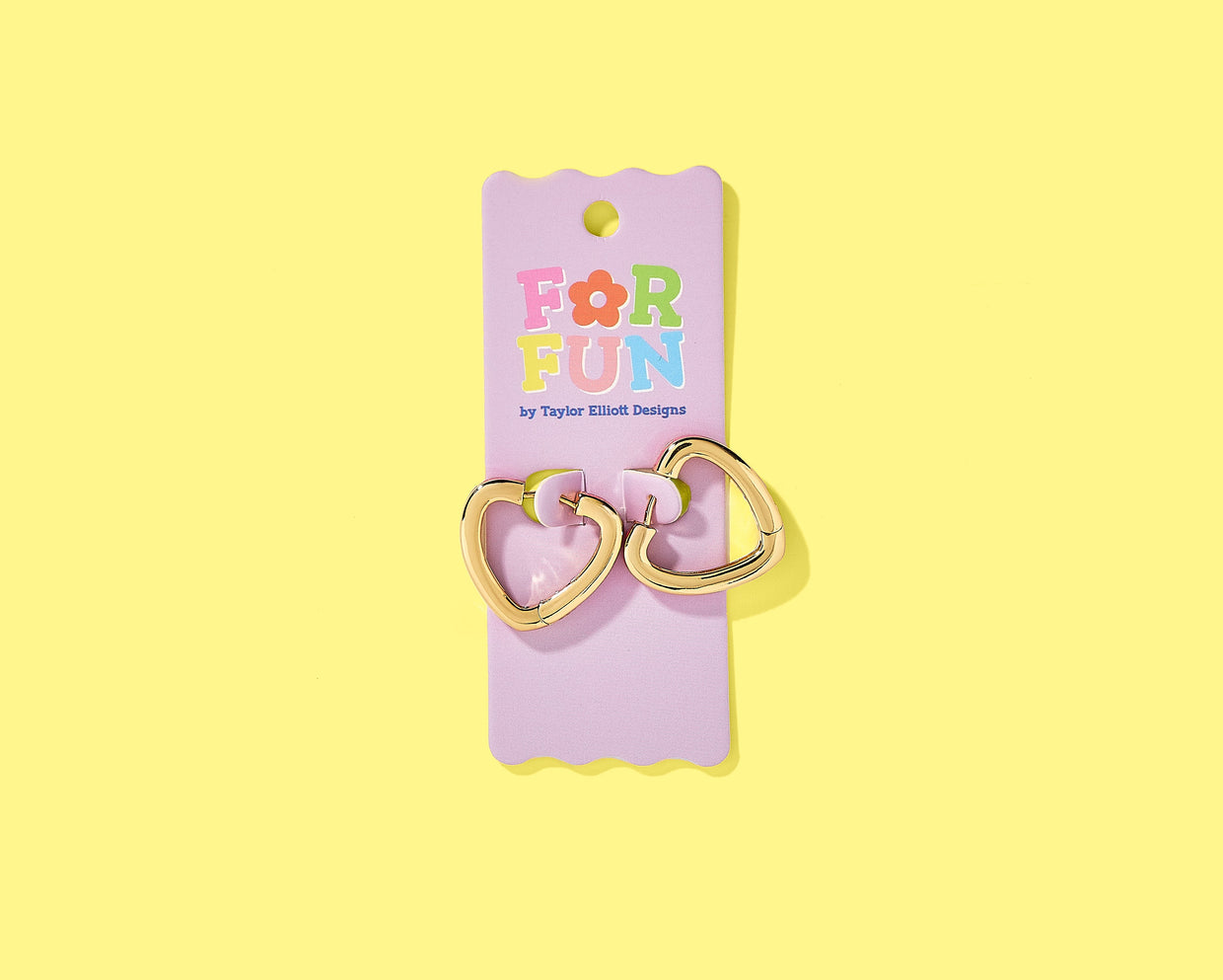 For Fun - Gigi Heart Huggie Earrings - Min. 2 (FF-E22)