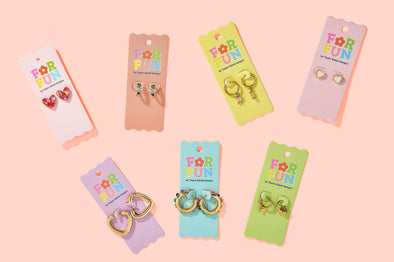 For Fun - Cammie Heart Studs - Min. 2 (FF-E20)