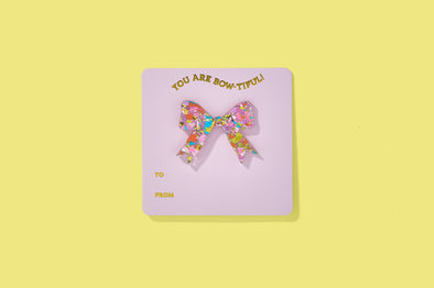 For Fun - Bow Confetti Pin Card - Min. 4 (TC-13)
