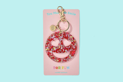 For Fun - Red Confetti Heart Eyes Keychain - Min. 4 (KC-22)
