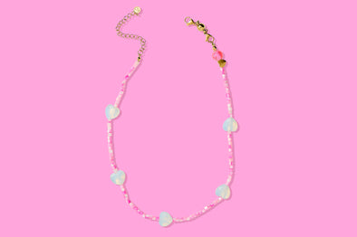 Amore Iridescent Heart Necklace - Min. 2 (N-57)