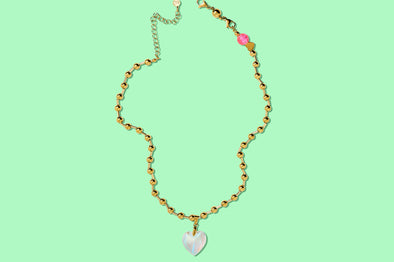 Kendall Chain Heart Necklace - Min. 2 (N-61)