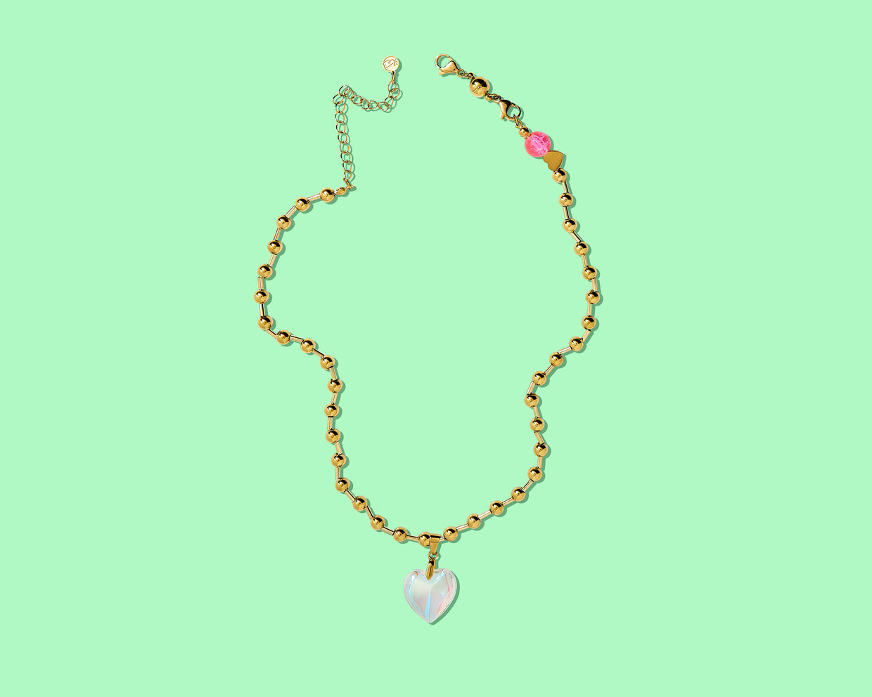 Kendall Chain Heart Necklace - Min. 2 (N-61)