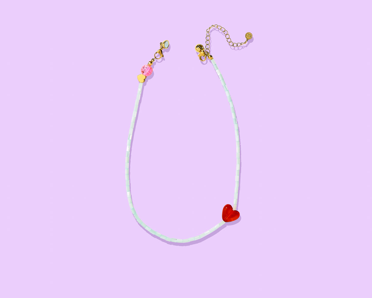 Amore Red Heart Necklace - Min. 2 (N-55)