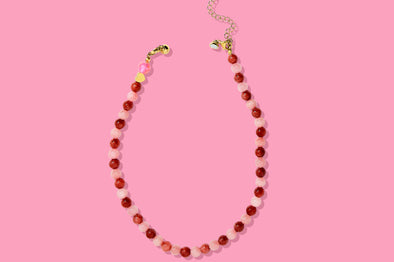 Amore Pink + Red Necklace - Min. 2 (N-50)