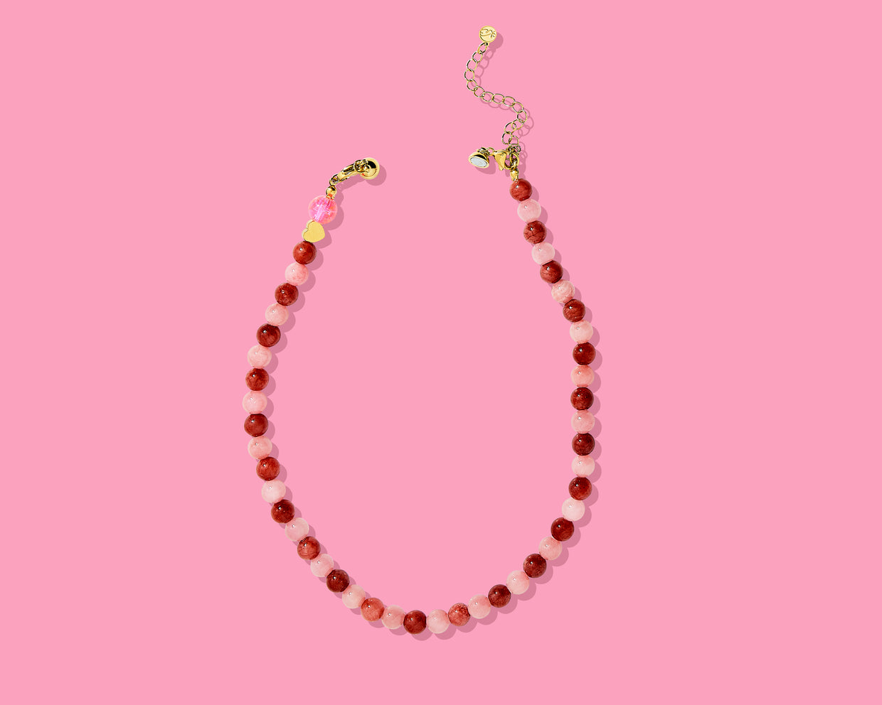 Amore Pink + Red Necklace - Min. 2 (N-50)