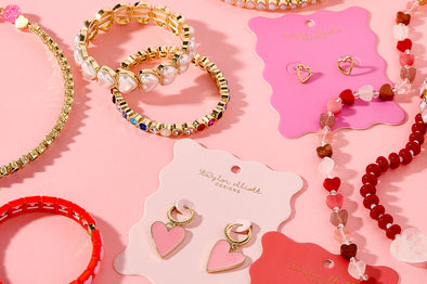 Jane Heart Huggie Earrings - Min. 2 (E-112)