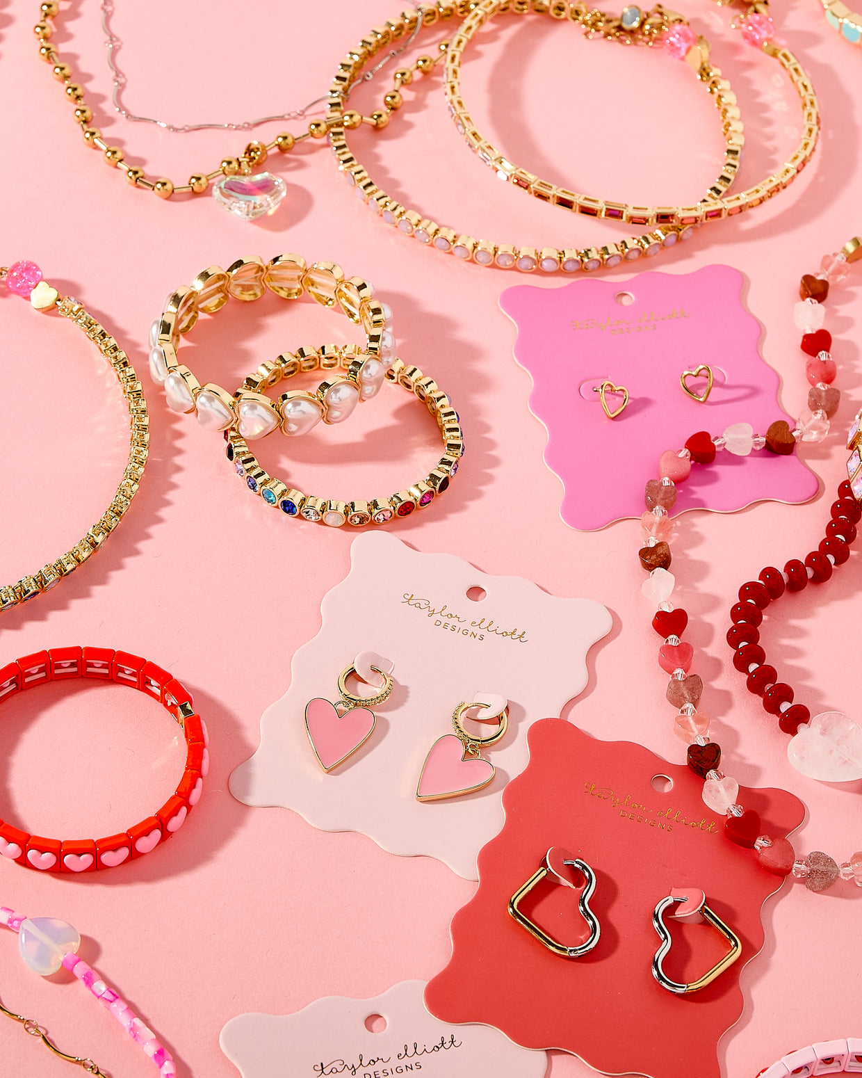 Jane Heart Huggie Earrings - Min. 2 (E-112)