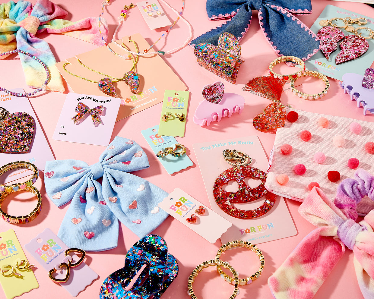 For Fun - Bow Confetti Pin Card - Min. 4 (TC-13)