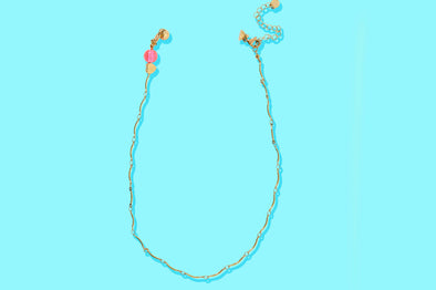 Faye Wavy Gold Necklace - Min. 2 (N-59)