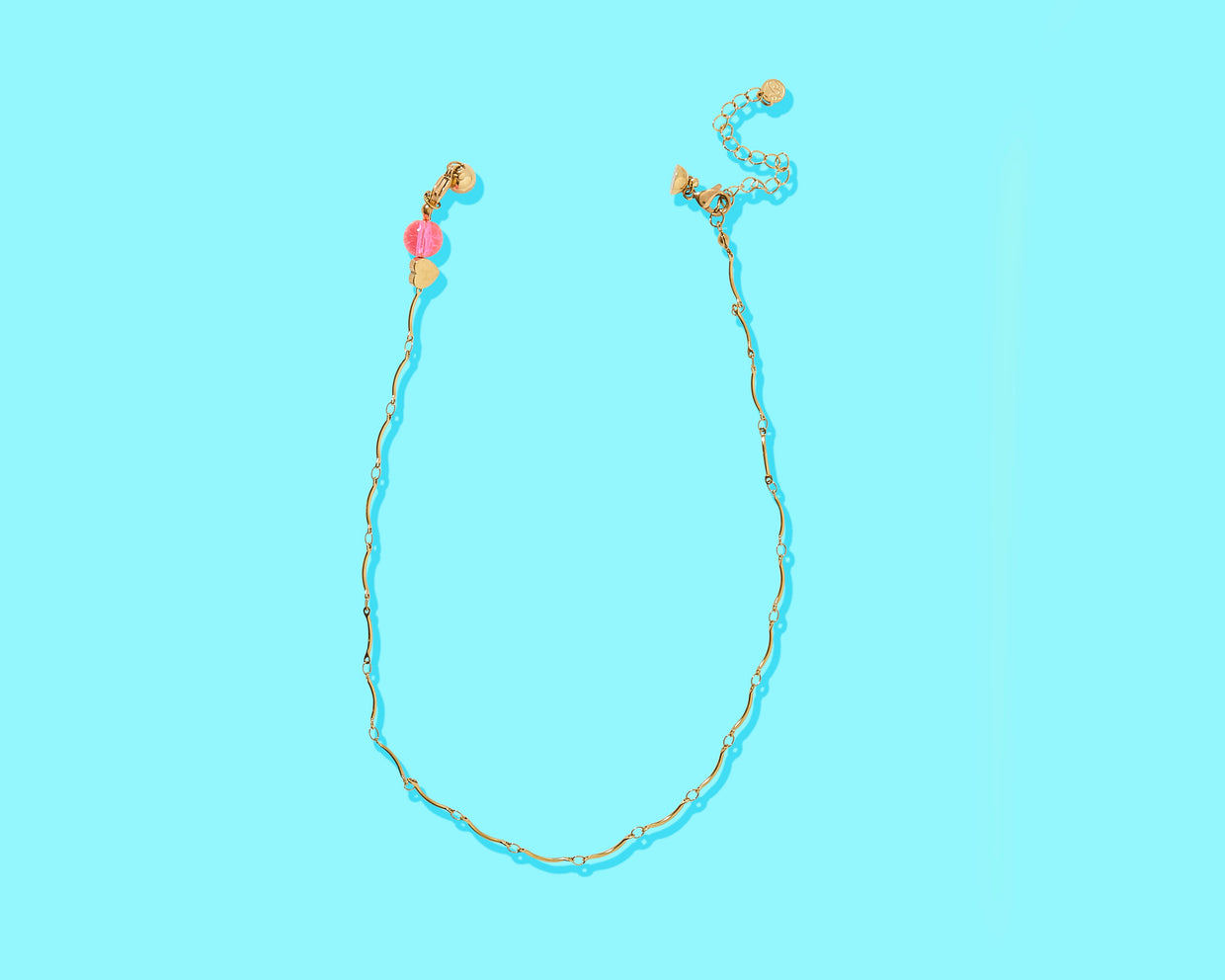 Faye Wavy Gold Necklace - Min. 2 (N-59)