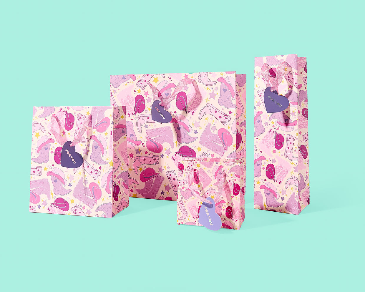 Let's Go Girl Gift Bags (4 Sizes) - Min. 4