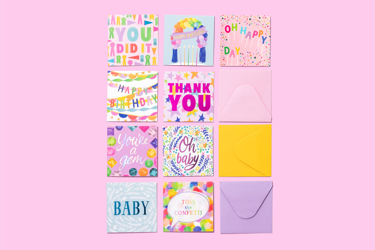 Gift Enclosure Card - "Oh Baby" - Pink (EC-09)