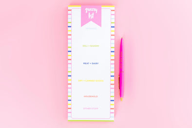 Striped Grocery List Pad with Magnet (LP-03)