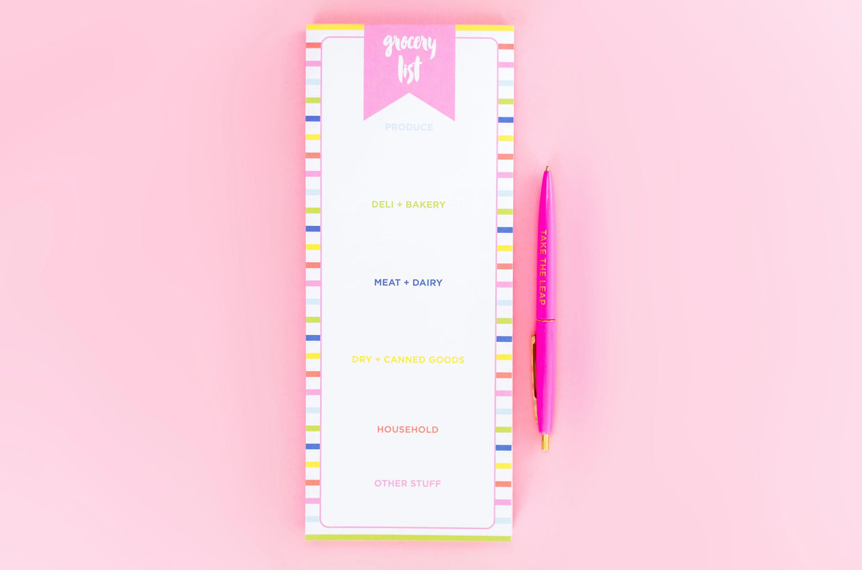 Striped Grocery List Pad with Magnet (LP-03)