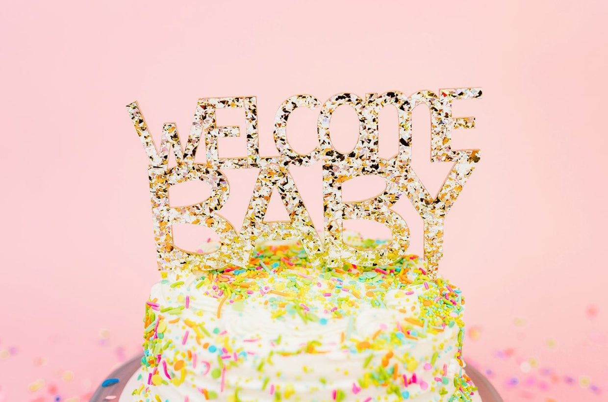 Welcome Baby Pearl Cake Topper (CTOP-11)