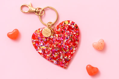 Heart Confetti Keychain (V-06)